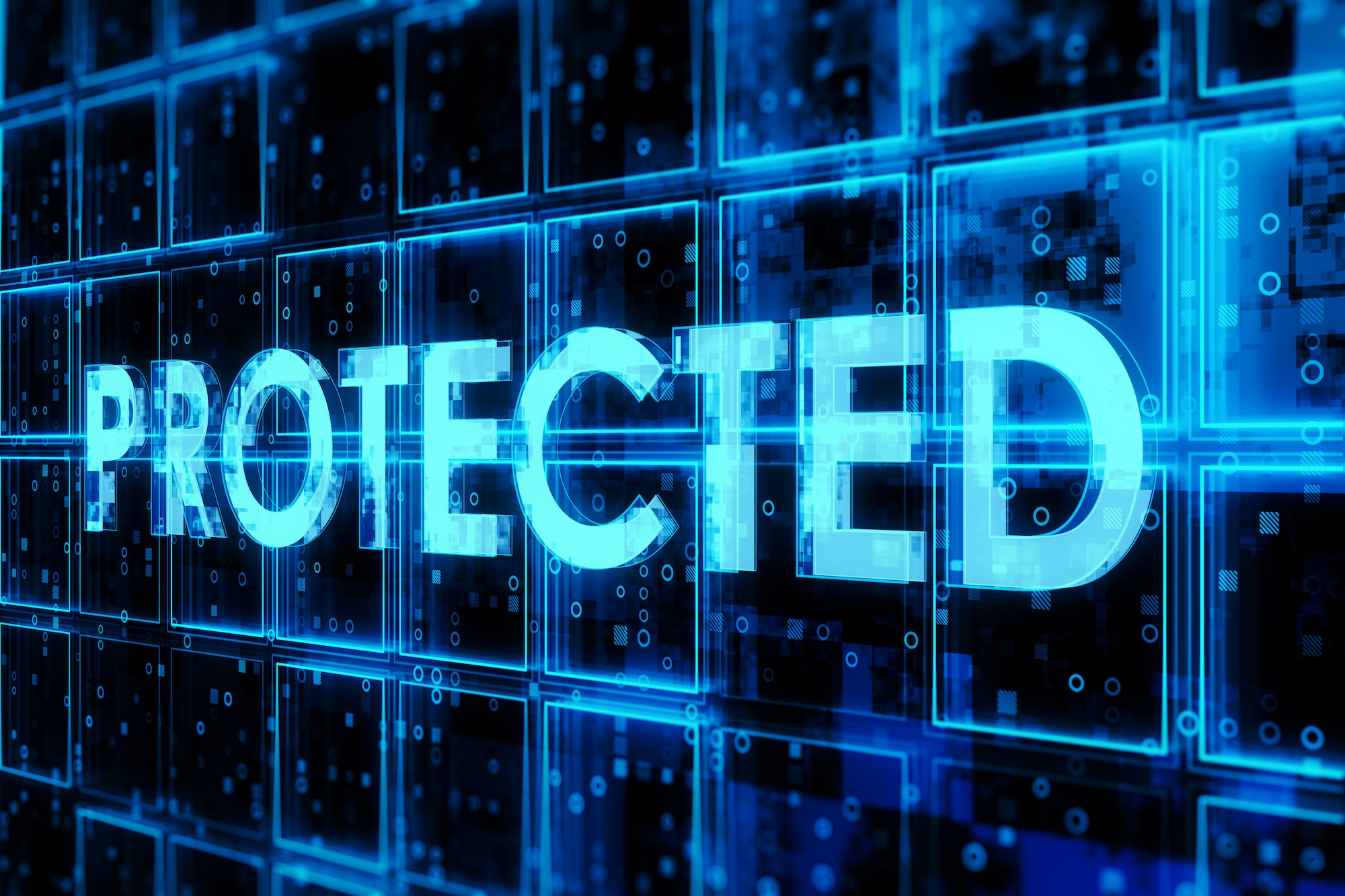 background image with the word protected